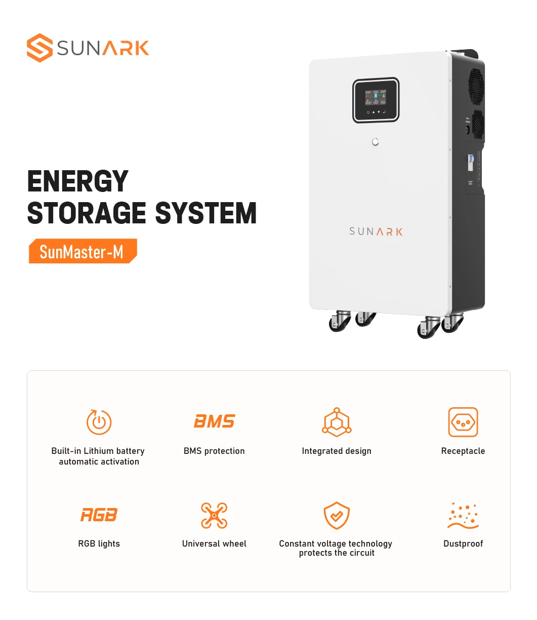 Sunark Energy Storage System Battery Inverter 2Kw 5KW 12V 24V All in ...