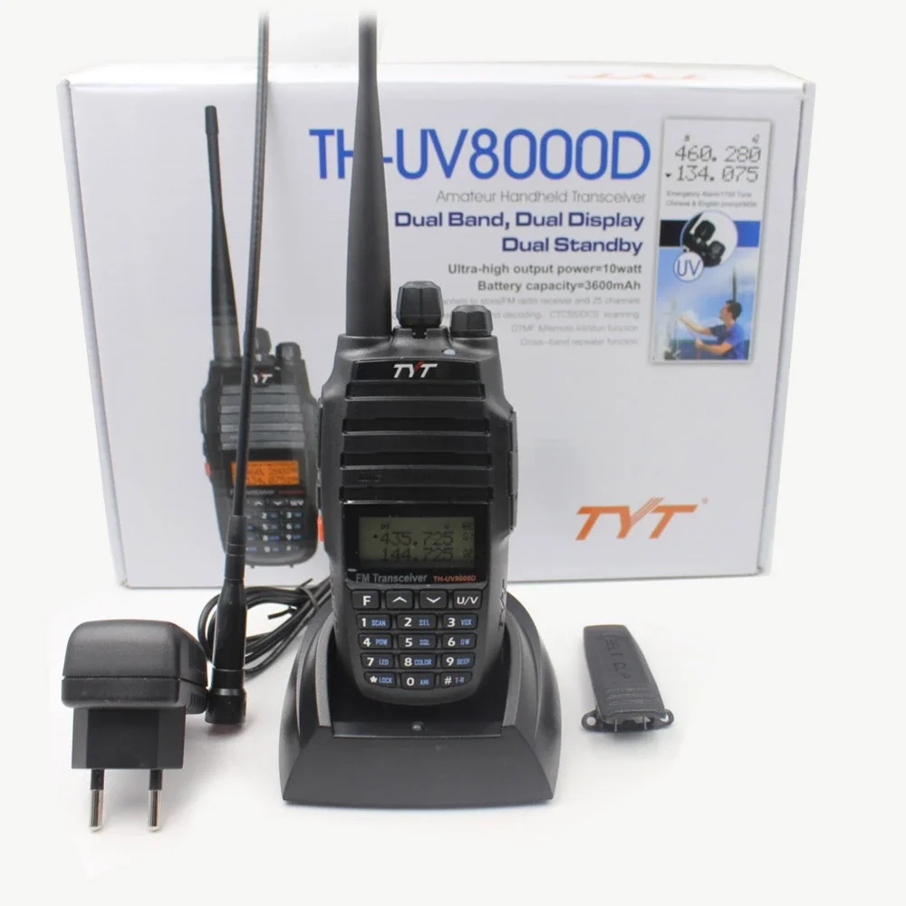 Cheap Long Distance Talk 10Km Tyt Th-Uv8000d Dual Band Cross Band walkie talkie ham radio