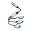 Type-C to USB 1-in-3 10W (Silver)