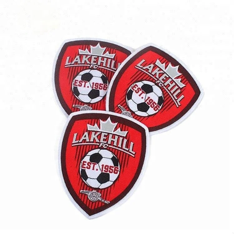 Source Badges Maker Iron on Custom Football Club Name Logo Soccer Jersey  Woven Crest Patches for Uniform on m.