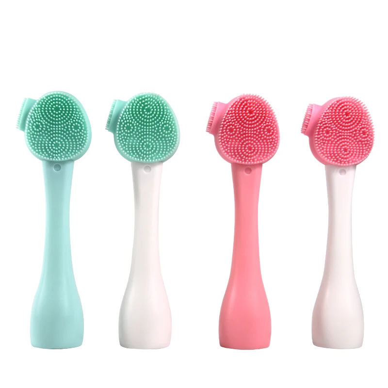 Best Selling Products Luxury Makeup Bristle Facial Fan Liquid Massage Cleaning Brush Silicone Face C