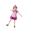 2168 Purple Children's Hat, Clothes, Apron, Scarf, 2 Bracelets, Shoulder Bag