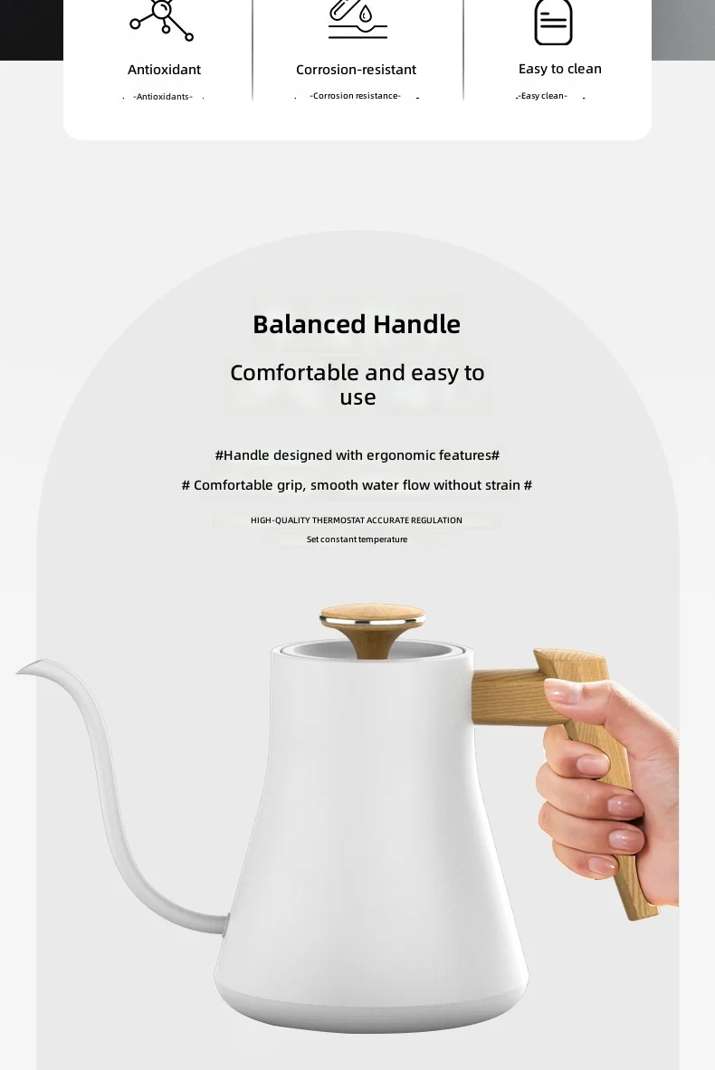 RSC Wholesale Smart Wi-Fi Temperature-Controlled Coffee Kettle Touchscreen 304 Stainless Steel Electric Kettle K025 Ha108cc0c4bf74b9dbca3c2daec3c6ef6d
