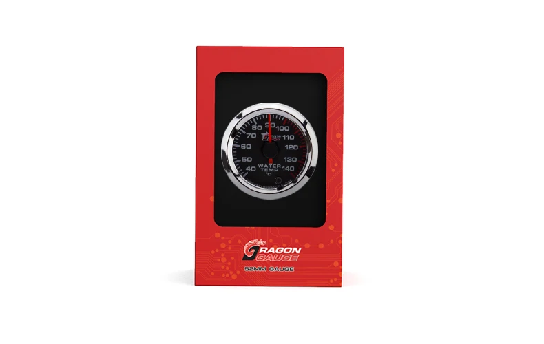 ドラゴンゲージ ニードル セブンカラー 2インチ 52mm 40～140℃ 水温計