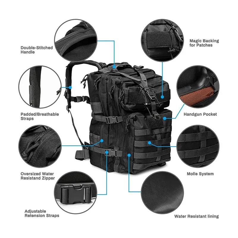 Customized High Quality Tactical Backpack Multifunctional Hunting Backpack Travel Hiking Backpack for Outdoor