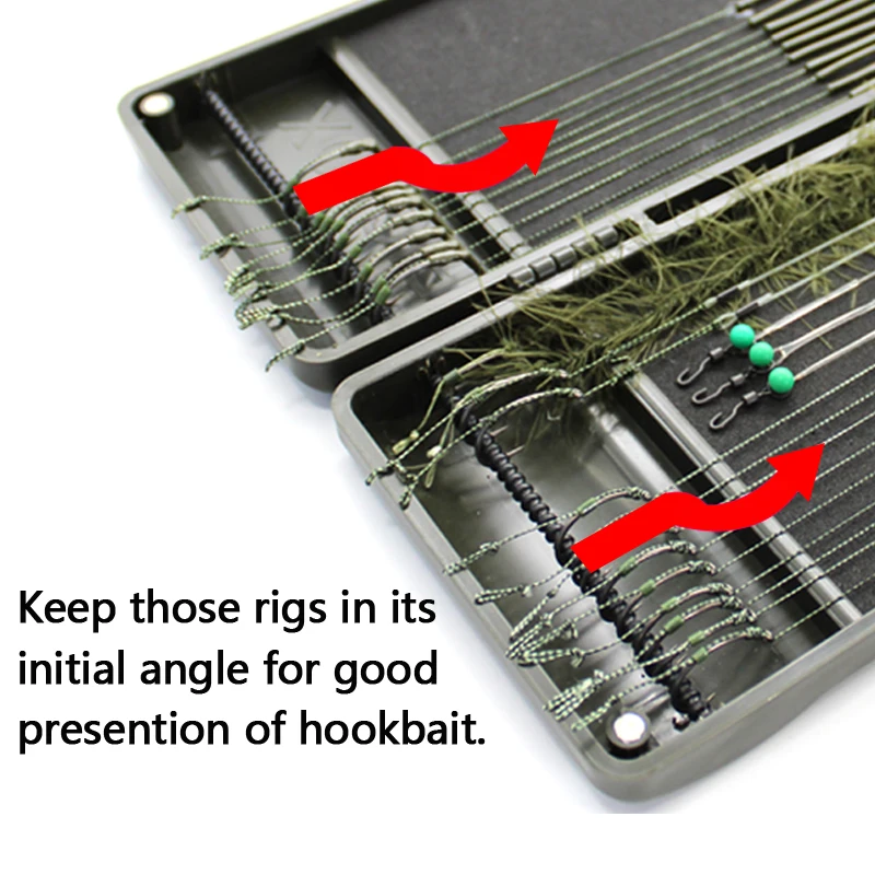 Carp Fishing Terminal Tackle Box With Rig Stop Pins for Ronnie Rig