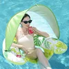 Fauteuil inclinable à large dossier en U - double auvent - vert gazon