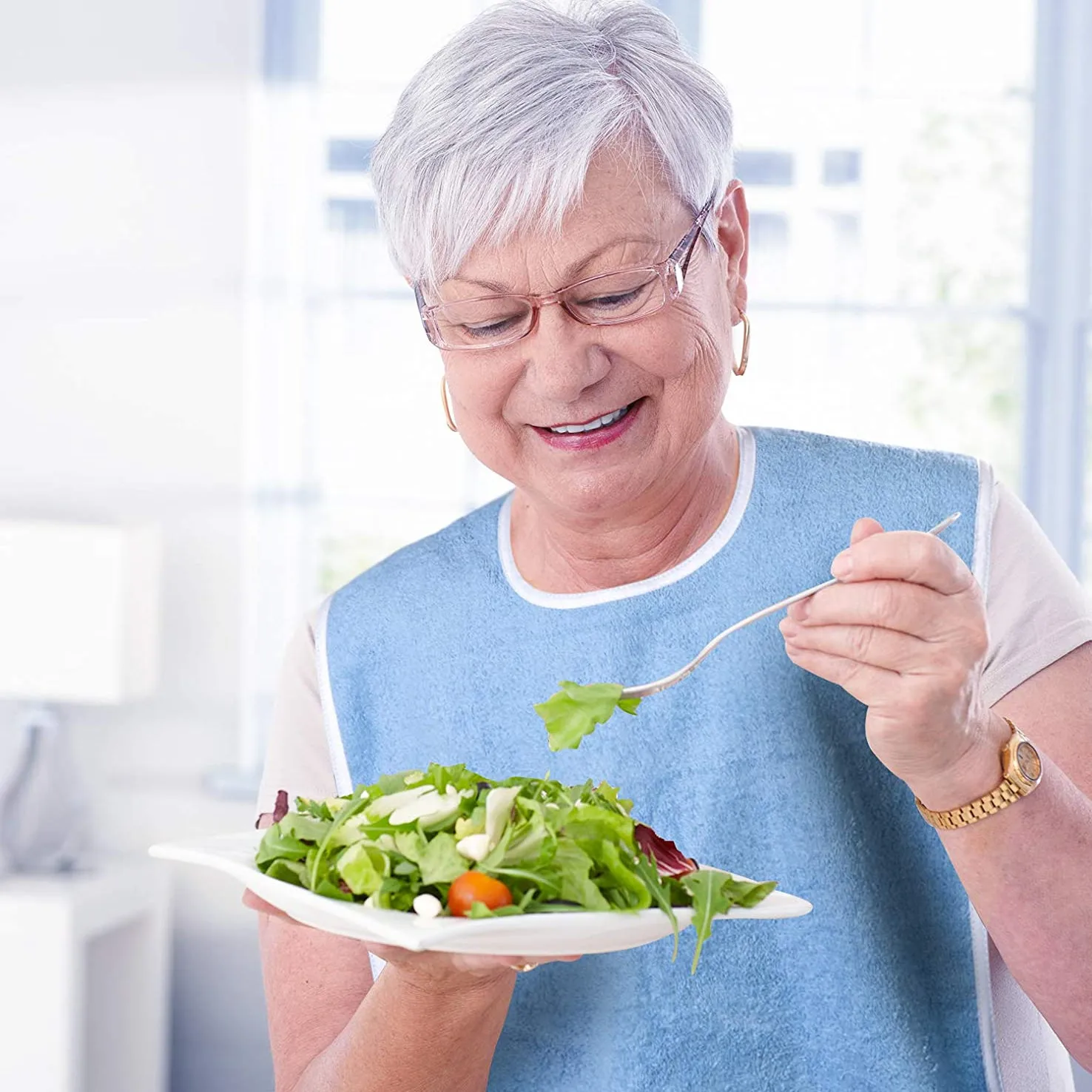 Custom Hospital Personalized Washable Absorbent Bibs For Adults And