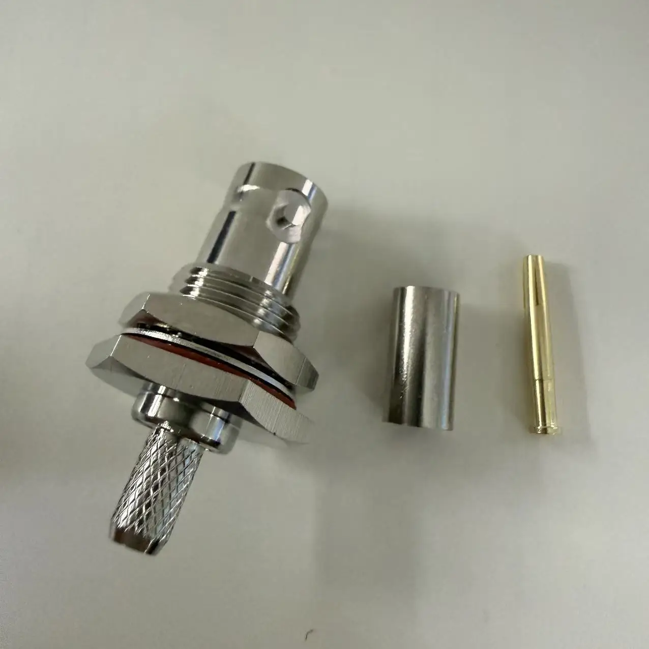 product large hexagon bnc c ky3 rf coaxial connector bnc female connector for rg58 rg142 coaxial cable-2