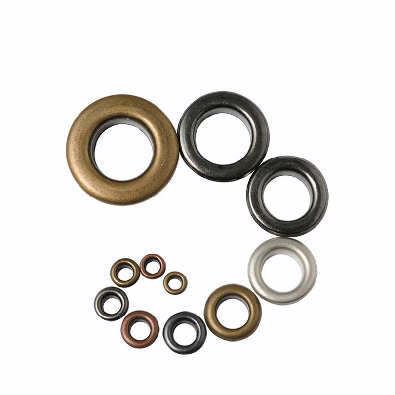 Dongguan поставка металлических люверсов для штор по индивидуальному размеру, цветные латунные люверсы для обуви, шляпы и одежды