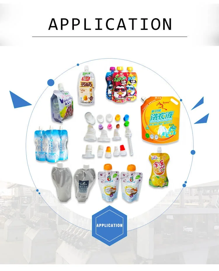 Rotary Automatic Premad Spout Bag Doypack Suck Pouches Filler Drink Milk Filling Equipment and Capping Machine for Liquid Juice