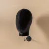 Cabeza de terciopelo negro con tallo negro pin-16 cm