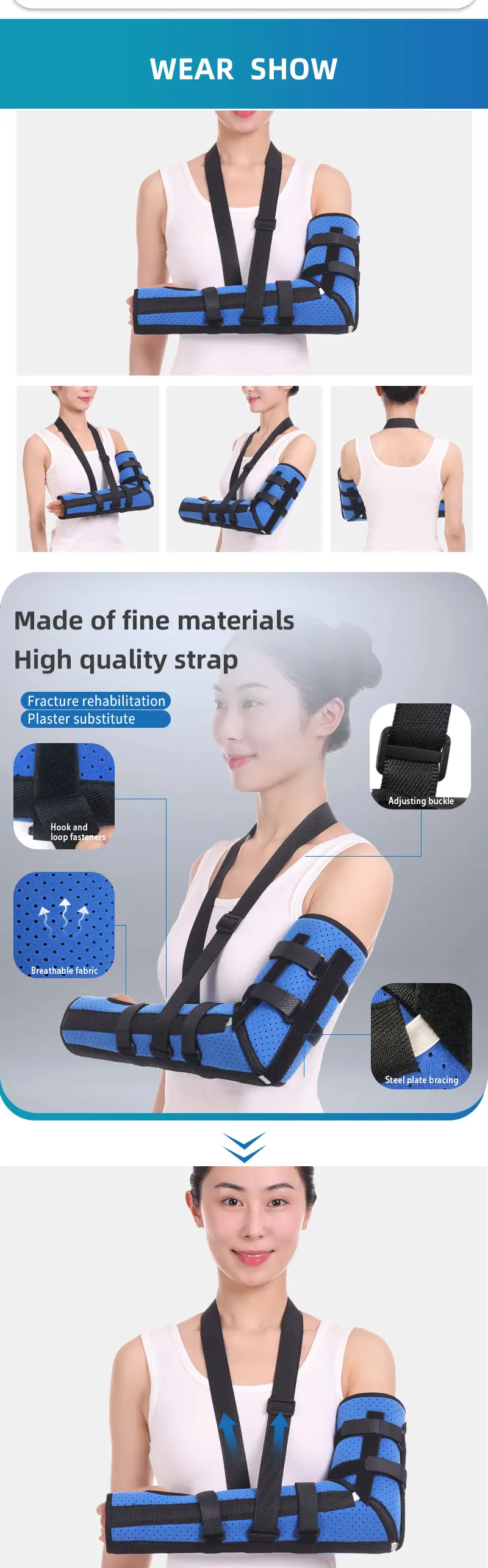 Adjustable Orthopedic Elbow Brace Stabilizer Splint Shoulder Support
