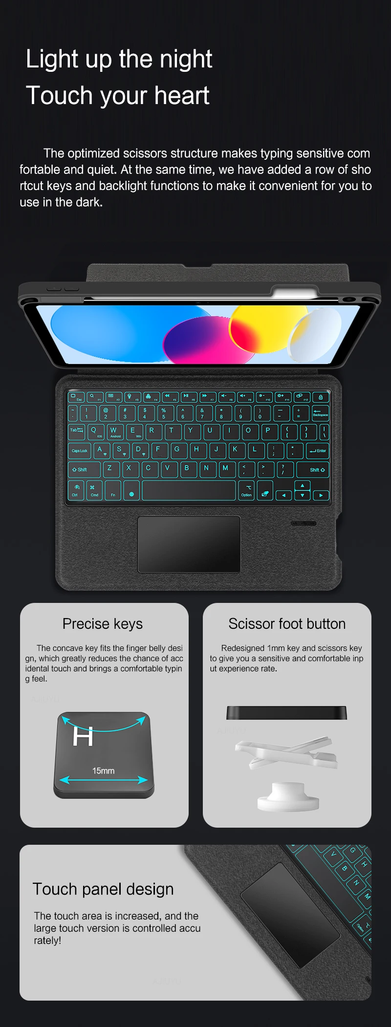 Ruidian Bt Tablet Keyboard Case For Ipad 10.2 For Ipad 9