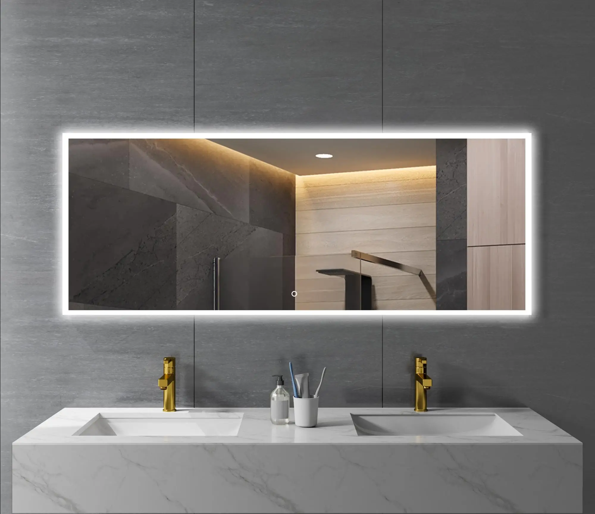 China Aluminum Frame Hanging Smart Bathroom Mirror Buy Aluminum Frame Bathroom Mirror