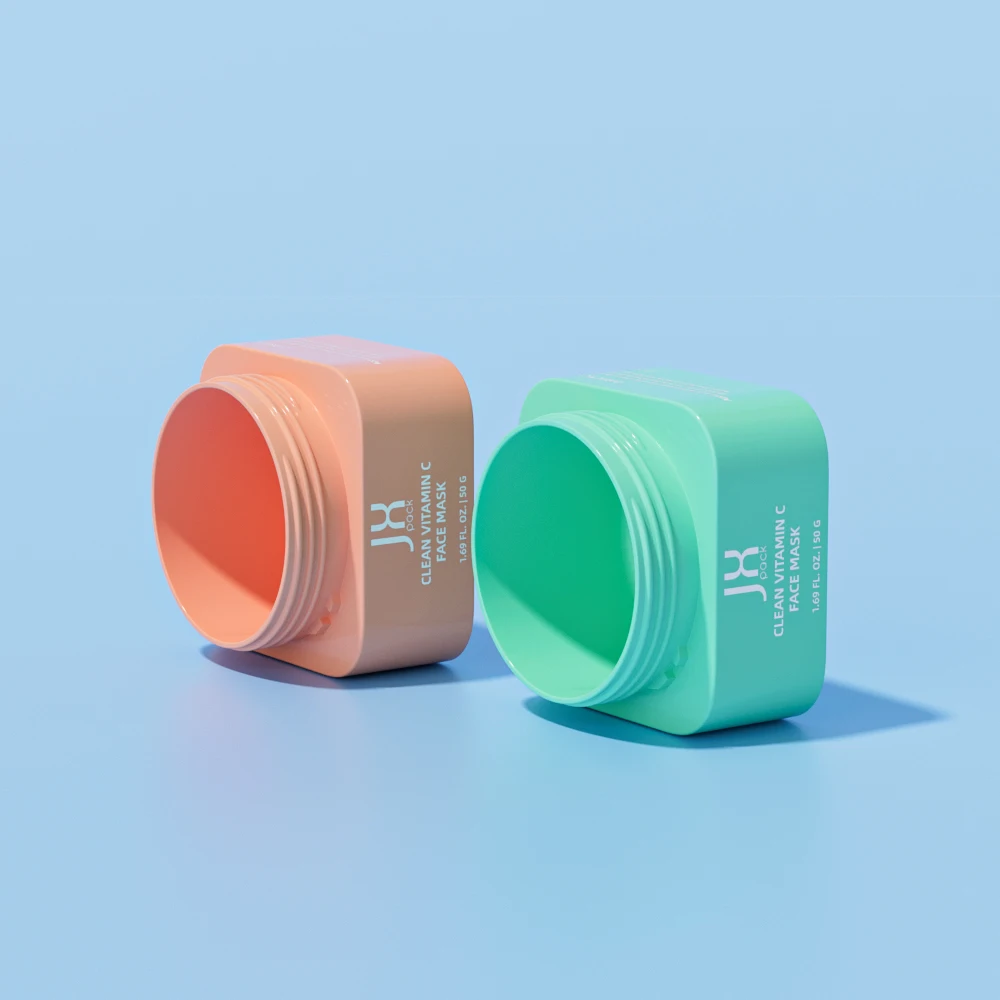 Wholesale Empty Plastic Jars With Lids Luxury Customized Square Pp