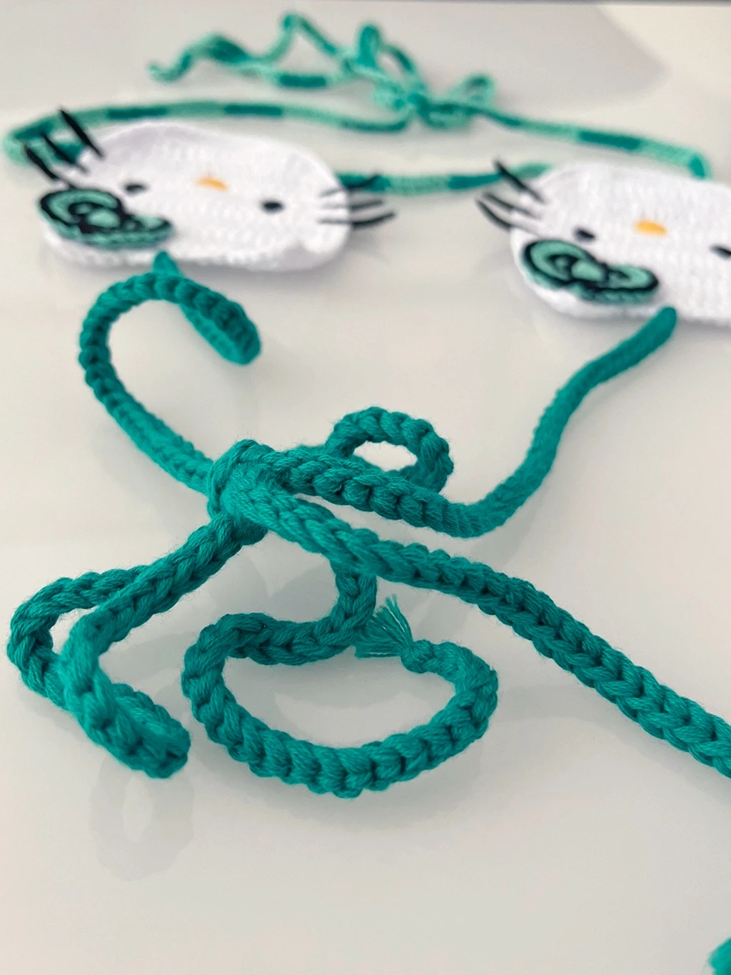 Handmade Beachwear Fashion Cute Checkered Green Bottom Multi Green Color String Crochet Tiny Thong Bikini Set Bathing Suit