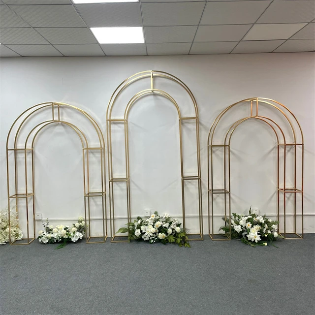 Gold Wedding Arch Metal Round Backdrop Stand  for Birthday Party Wedding Bridal Shower Anniversary Ceremony