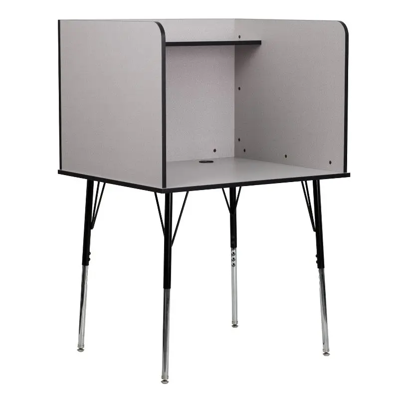 School Library Furniture Classroom Table Study Carrel Anti-Cheating Exam Table With Clapboard