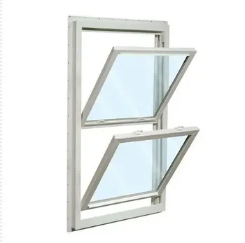 ALUFRONT American Modern Style Commercial White Aluminum Window Hurricane Impact Double Single Hung windows for Apartment