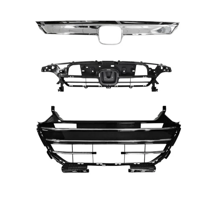 Factory Wholesale Automotive Parts Fits Honda Front Grille Accord 2022 Front Bumper Lower Chrome Grille Body Kit