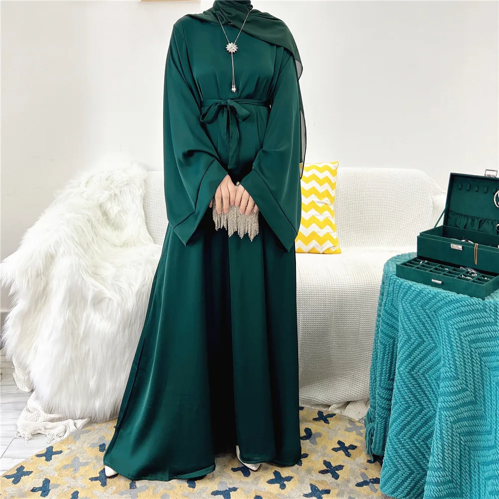 2022 New Style Traditional Muslim Clothing Satin Khimar Long Dress ...