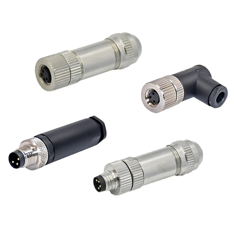 Waterproof M8 3Pin 4Pin 5Pin 6Pin 8Pin Male Female Screw Circular Assembly Connector Cable Mount Connector
