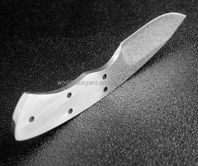 Factory Custom Outdoor Knife Blade Camping Hunting Survival Knife Blade Semi Finished Stainless