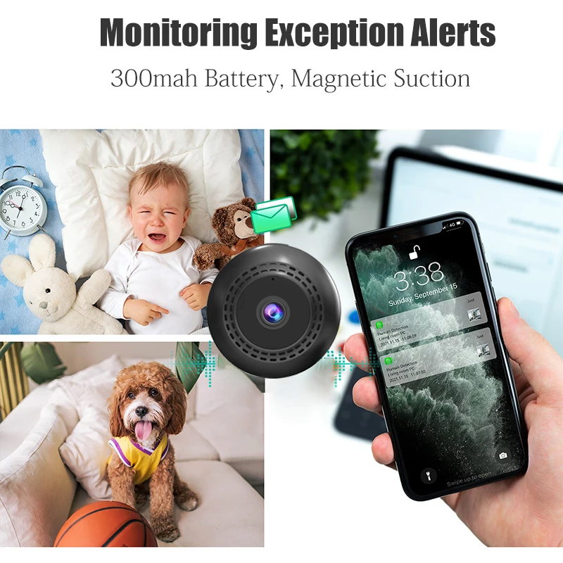 Network  Security Cctv C2t Mini Wifi Camera 1080p Hd Wireless Small Mini Home Camera Security System