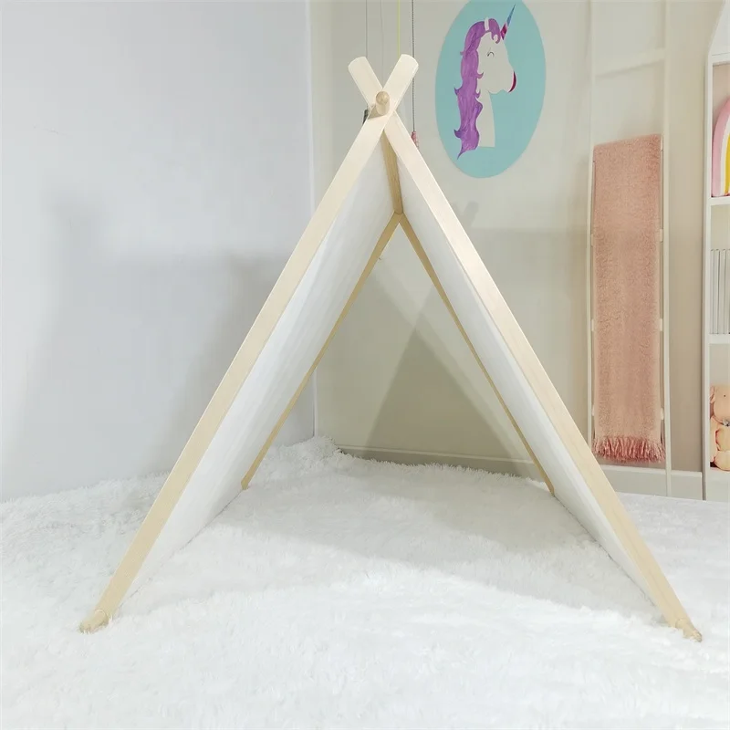 Kids Teepee Sleepover Tent Washable Foldable Toddler Play Tent for Kids Slumber Party Girls Boys Indoor Outdoor