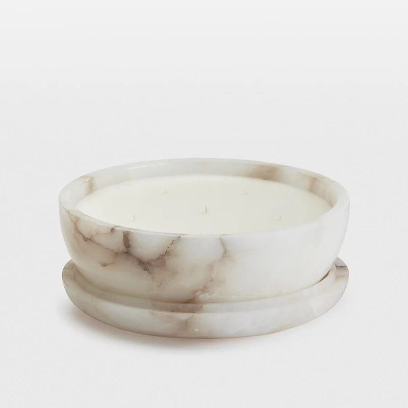 Round Floor Crystal Marble Candle Holders Gemstone Candle Holder For Wedding Decoration Buy