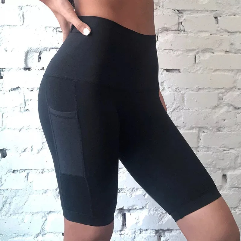 2024 High Waist Pant Woman De Sport Supplier Fitness Pocket Butt Lift Gym Tummy Control Taille Haute Athletic short Yoga Legging details