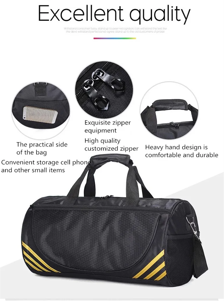 Custom logo gym sports duffle bag men gym bag women duffel bag with shoes compartment