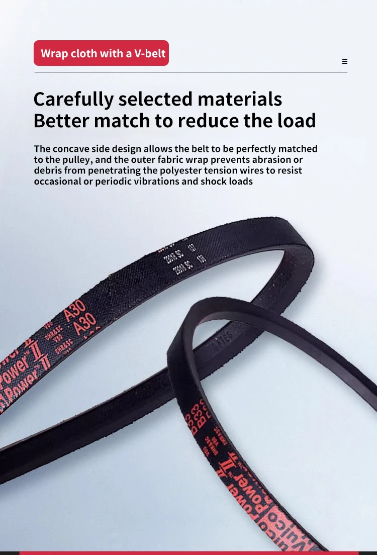 Triangular Belt Customizable Black Rubber Triangle Transmission Belts