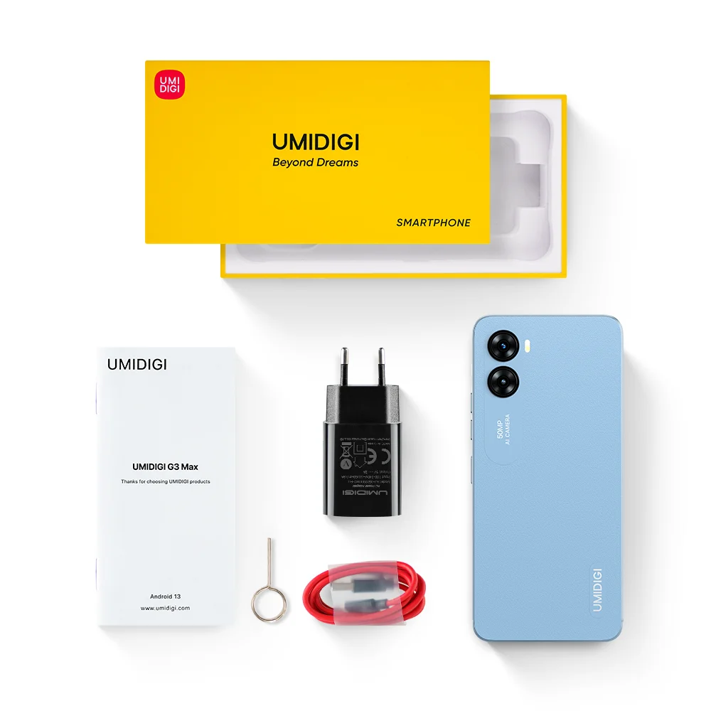 UMIDIGI G3 MAX Smartphone Android 13 Unisoc T606 8GB+128GB 50MP Camera  5150mAh Battery Dual SIM 4G Phone