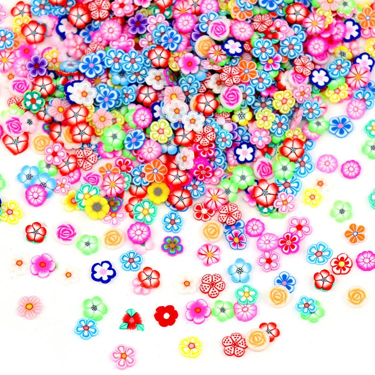 Wholesale Colorful Flower Shape Polymer Clay Piece Soft Pottery For