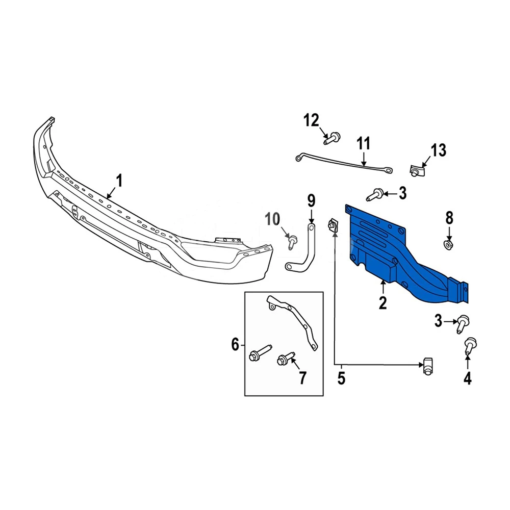 ML3Z17B985A ML3417B985AE Lower Front Bumper Bracke