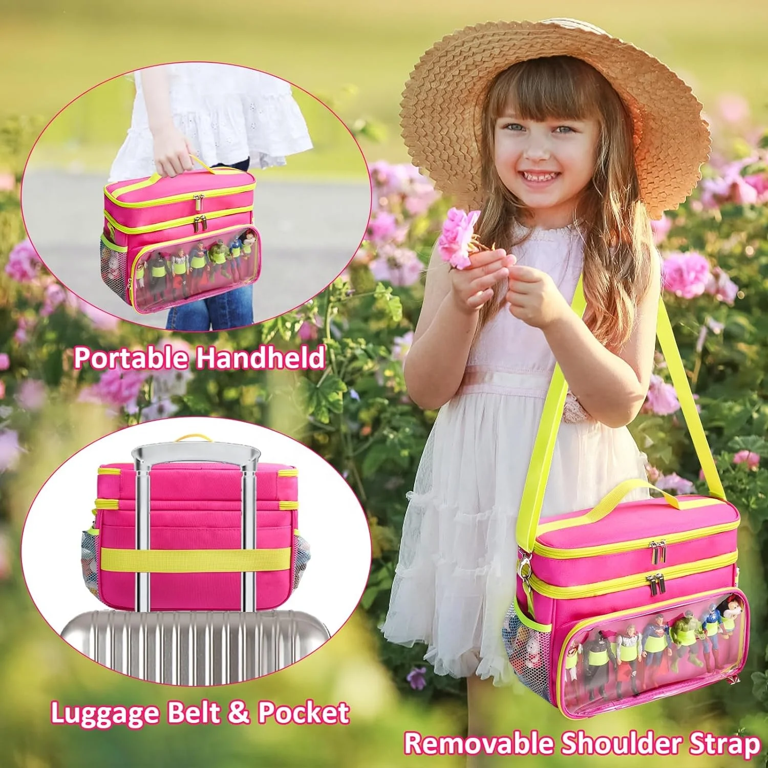 Étui De Transport Pour Toniebox - Sac Avec Bandoulière Et Fenêtre Transparente - Multi-poches - Couleur Au Choix