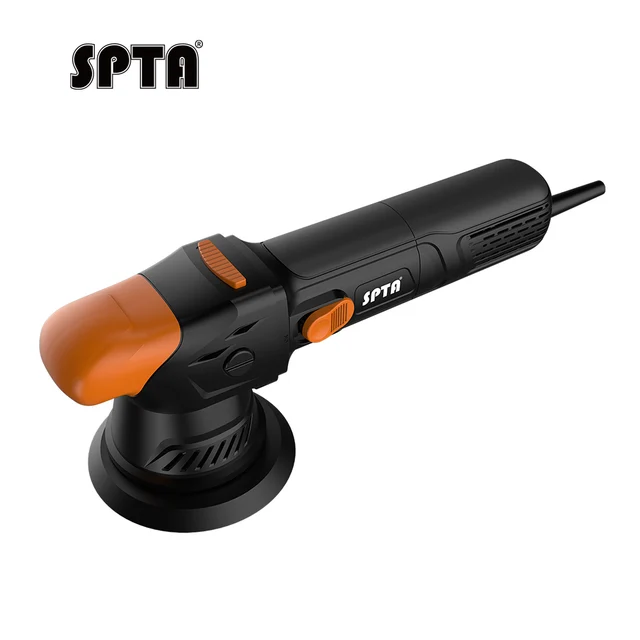 SPTA CP304-5/12-EU Orbit:12mm Black&Orange 710W 5" Dual Action Polisher 5-Meter Long Power Supply Cord Constant Speed Output