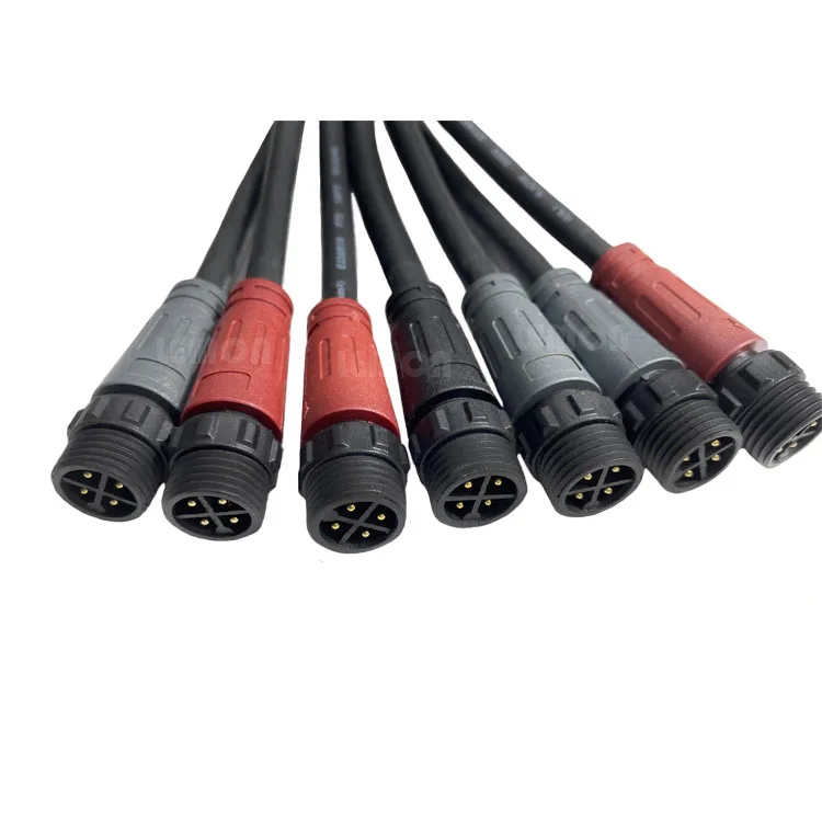 M16 LED Electrical Wire Waterproof Connector 4 Pin IP67 Waterproof Connector Power Cable