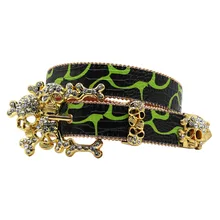 Original Factory Custom Support Hip Hop Punk Fashion Casual Trend Design Sense Men's Belt Skeleton Buckle Rhinestone Belt