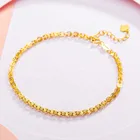 18k Real Yellow Gold Bracelets Bracelets Women 18K Pure Real Solid Yellow Gold Chain Bracelets Women