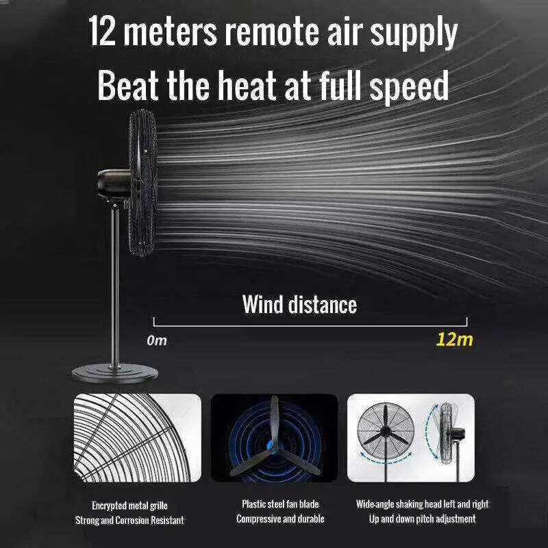 Industrial Wall Mounted Fan, 650mm, FB-65, Aluminum - detail 2