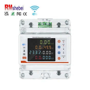 RMshebei Miniature Circuit Breakers wifi 4P 100A Earth Leakage Contactor Energy Meter Timer Smart Home Support Alexa Google