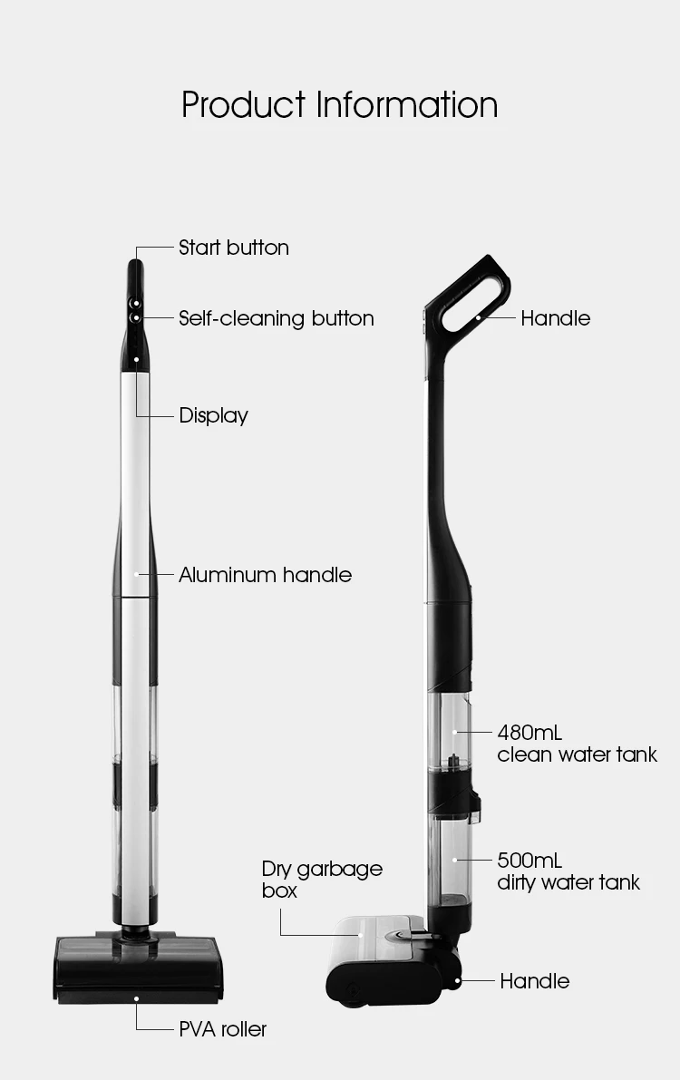 Handhold Cordless Vacuum Cleaner Mop Wet And Dry Vacuum Cleaner For