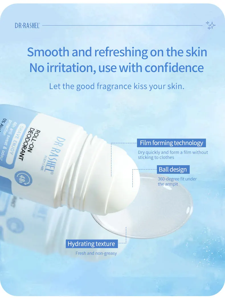 For Herbal Body Underarm Armpit Anti Sweat Odor Removal 48 Hours Long Lasting Refreshing Deodorant Liquid for Unisex