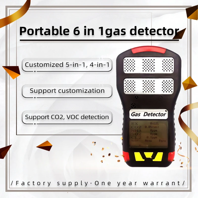 Portable Biogas Analyzer Lpg Ch4 Co2 H2s O2 Co 6 In 1 Multi Gas Detector Buy Portable Multi 5938