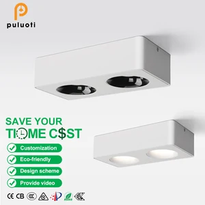 PULUOTI Square Ultra-Thin 20W Spotlight Ceiling Lamp Eye-Protection for Indoor Living Room Bedrooms Modern Led Ceiling Light