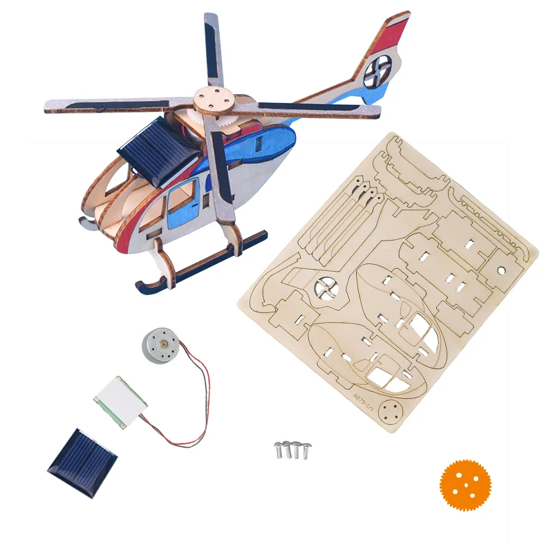 Customized Solar Powered Helicopter Handmade Stem Science Toy Stem Toy for Kids Educational Stem Kit