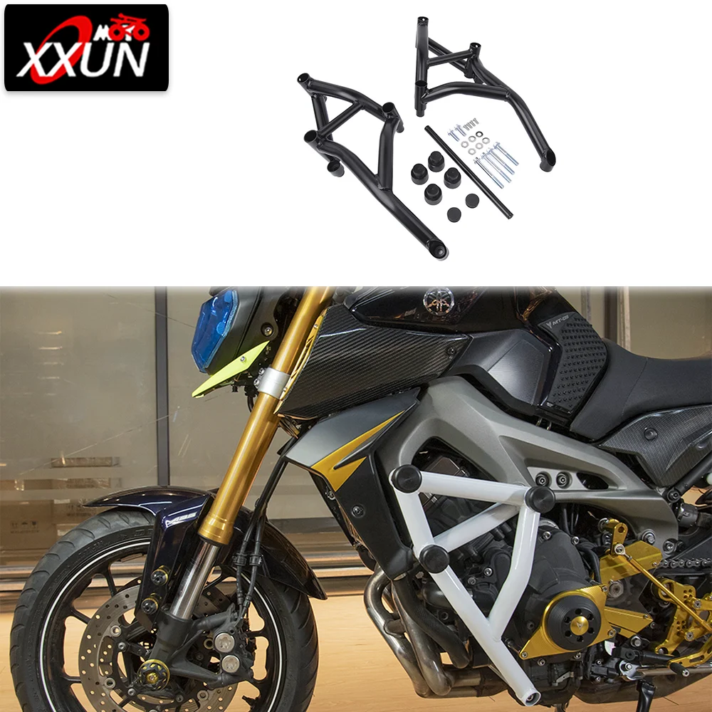 XXUN Motorcycle Crash Bar Engine Guard Frame Falling Protector